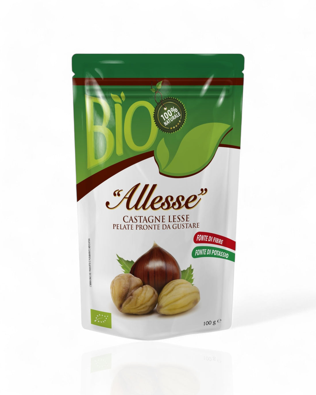 Castagne Cotte al Vapore Bio Allesse Marroni Italia gr.100