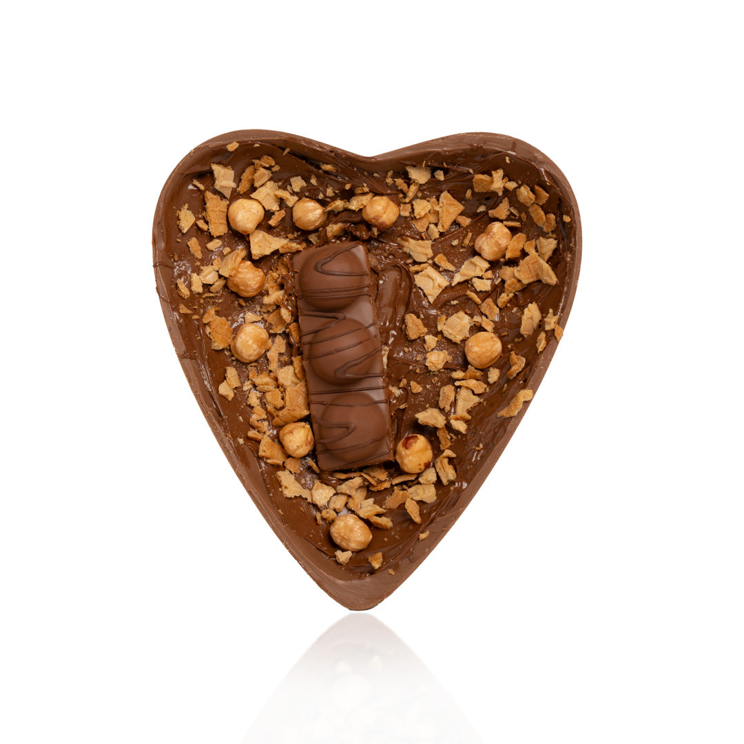 CUORE CIOCCOLATO CON DUPLO PERSONALIZZABILE  600 GR.