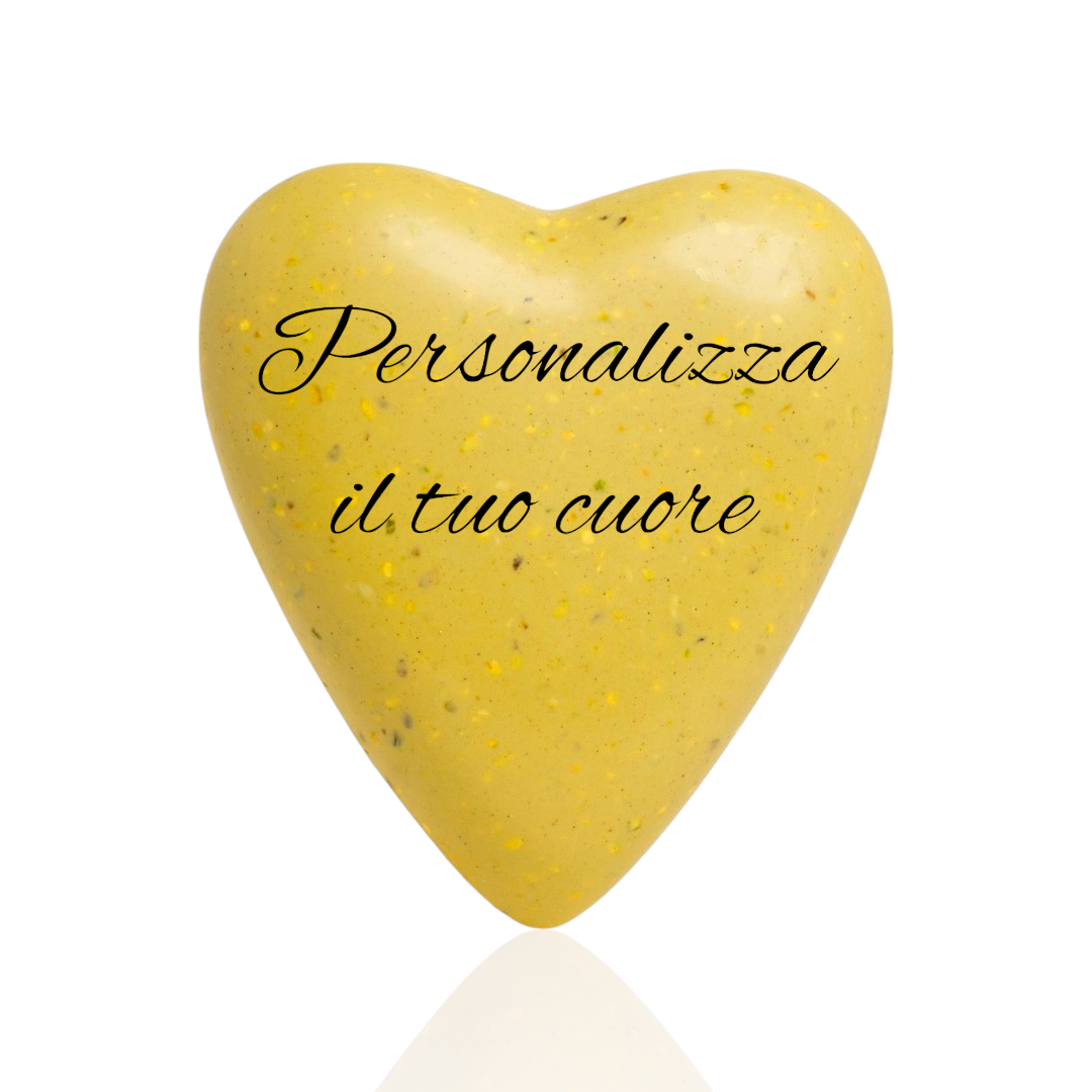 CUORE AL PISTACCHIO GRANELLATO PERSONALIZZABILE 600 GR.