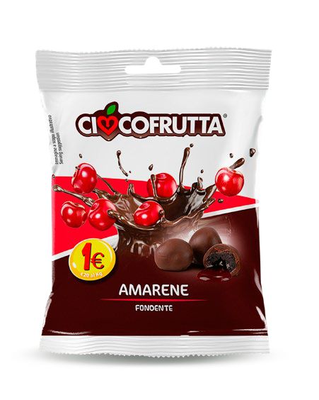 10pz. Amarene ricoperte di cioccolato fondente Ciocofrutta