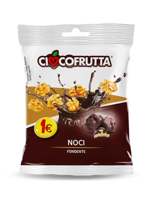 10 pz. Noci sgusciate coperte di cioccolato fondente Ciocofrutta