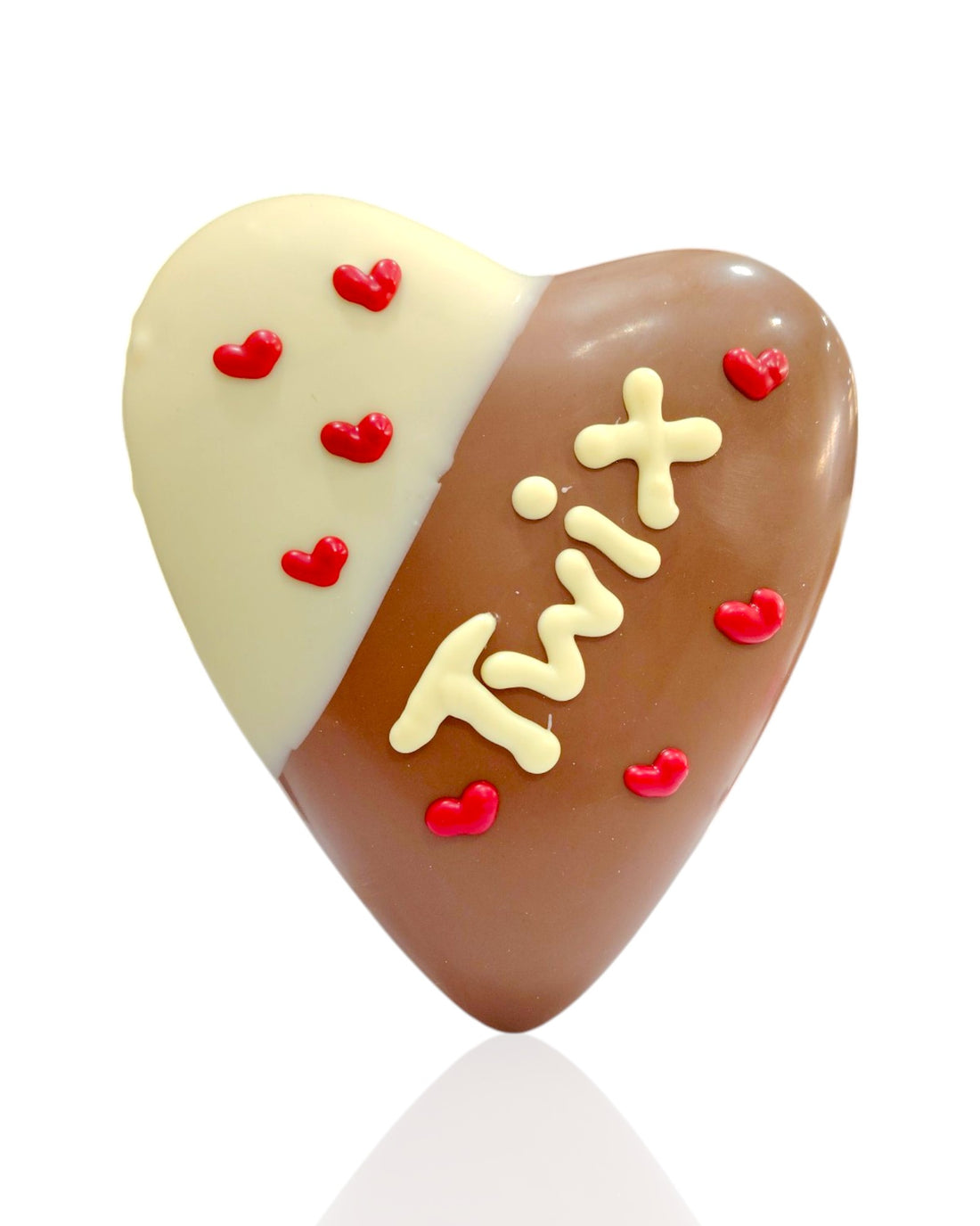 CUORE CIOCCOLATO CON TWIX PERSONALIZZABILE  600 GR.