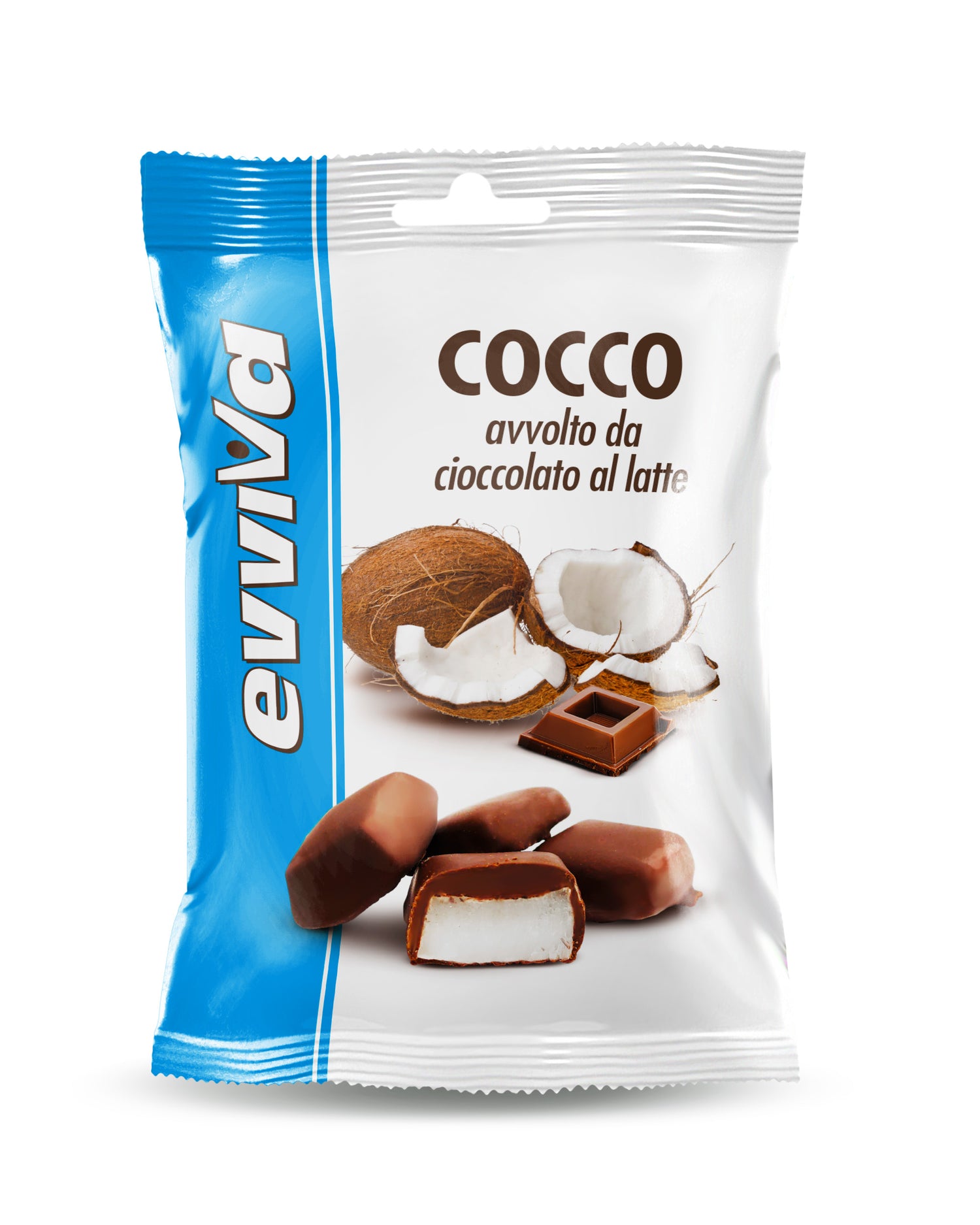 Box Evviva Energy Cocco ricoperto di cioccolato al latte 12pz