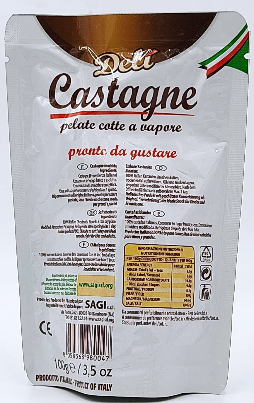 Castagne Cotte al Vapore Delì Marroni Italia gr.100