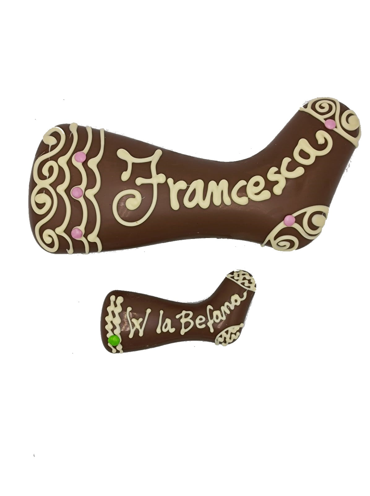 Calza Befana Cioccolato Artigianale personalizzabile gr.400