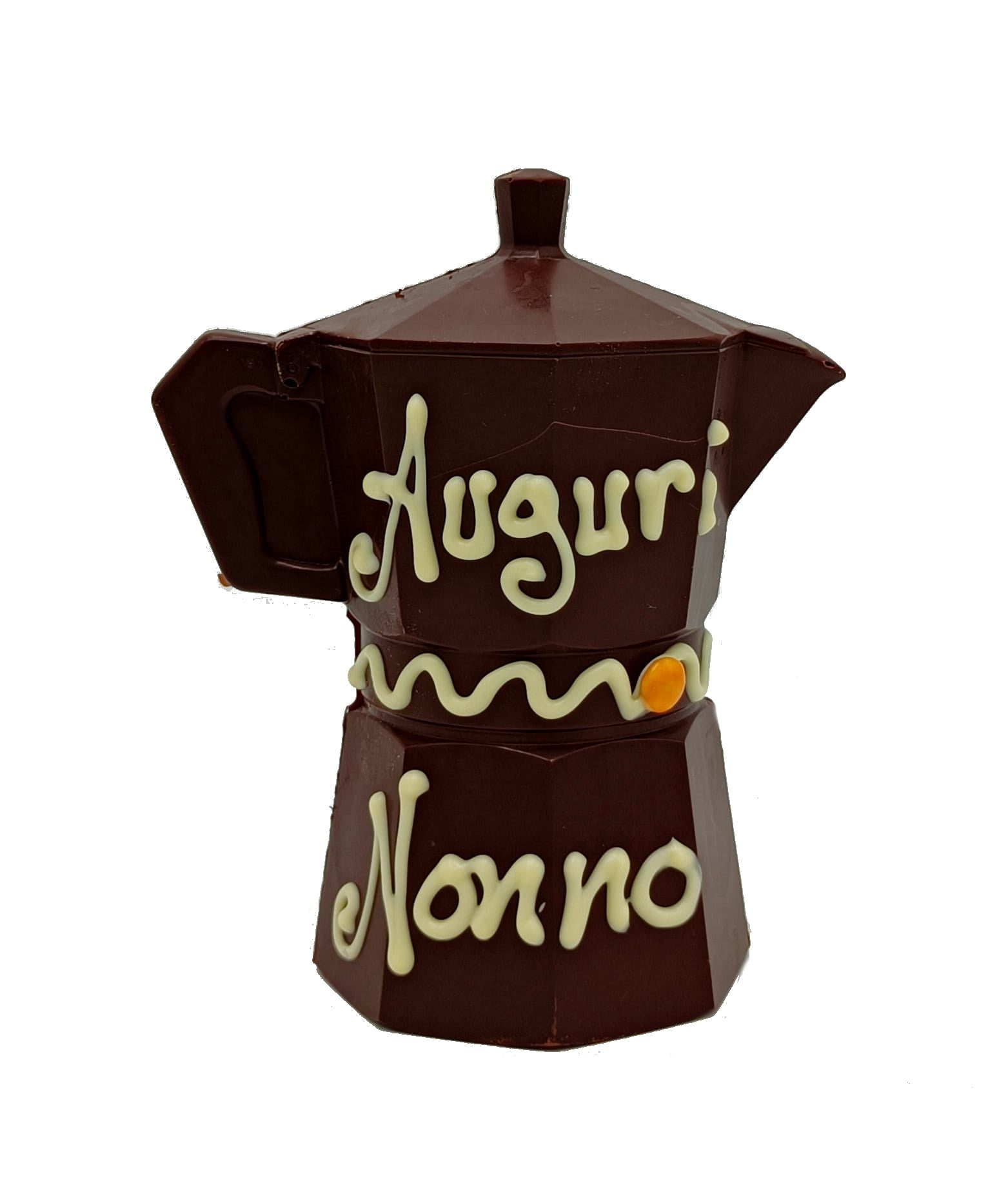 MOKA DI CIOCCOLATO PERSONALIZZATA AUGURI NONNI GR.200