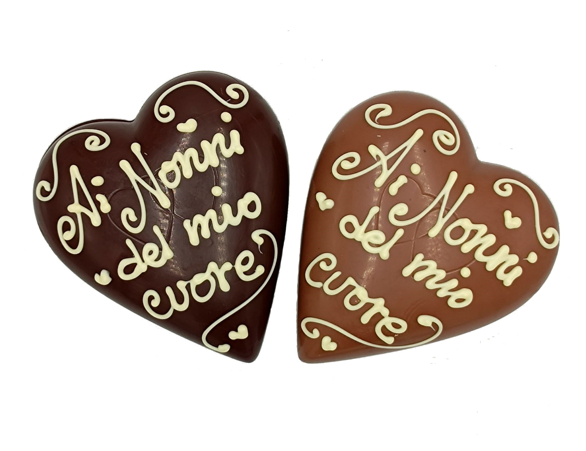 Cuore Cioccolato Personalizzato Auguri Nonni